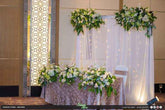 White Flowers & Green Foliage Head Table - Natural Head Table Reception Sri Lanka